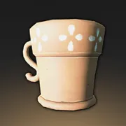 広口の陶器のつぼ