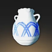 白い陶器のつぼ