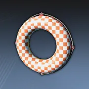 オレンジの浮輪