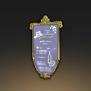 金縁のユニークな黒板