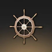 舵輪風の壁掛け