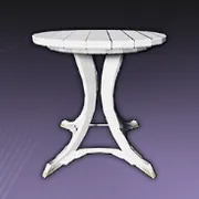 海辺の小さな丸テーブル