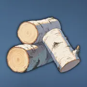 カバノキの原木