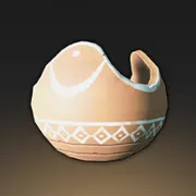 ユニークな形の陶器のつぼ