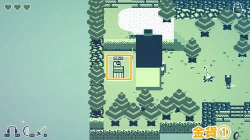 隠れていた箱を使って金貨（1枚目）を回収