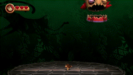 ティキトングの倒し方：頭のボタンを叩く