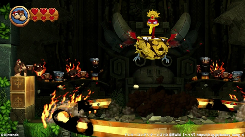 ステューの倒し方：ミサイルは足場に乗って回避