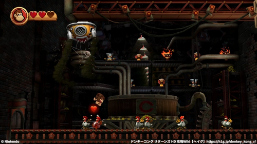 ドクターチキンの攻略法：鶏ロボを倒してハート回復