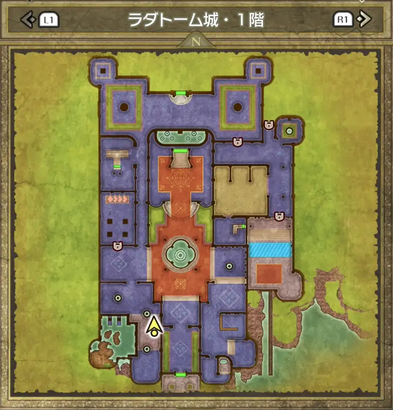 ラダトーム城・1階