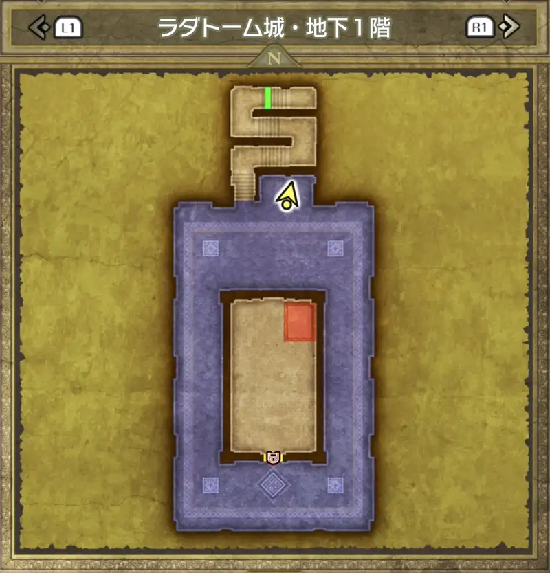 ラダトーム城・地下1階