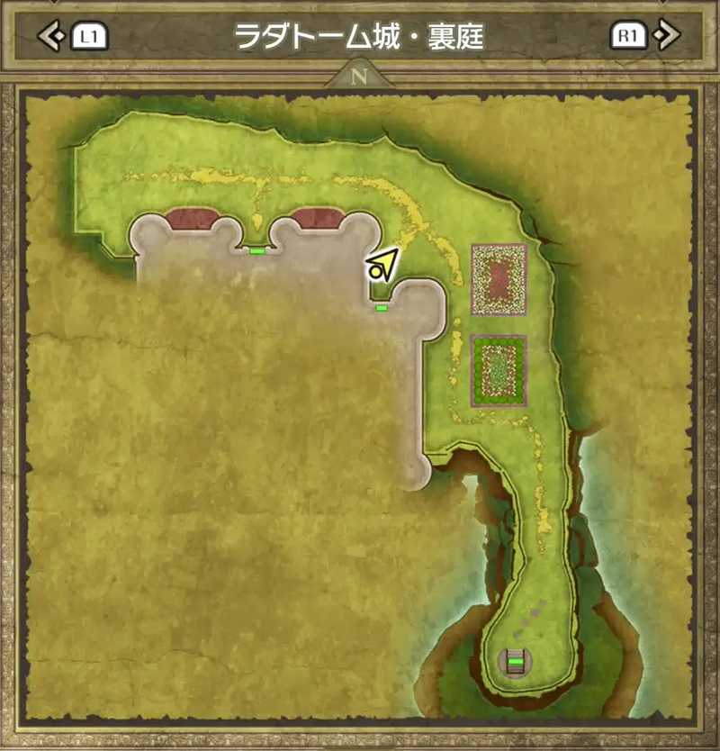 ラダトーム城・裏庭