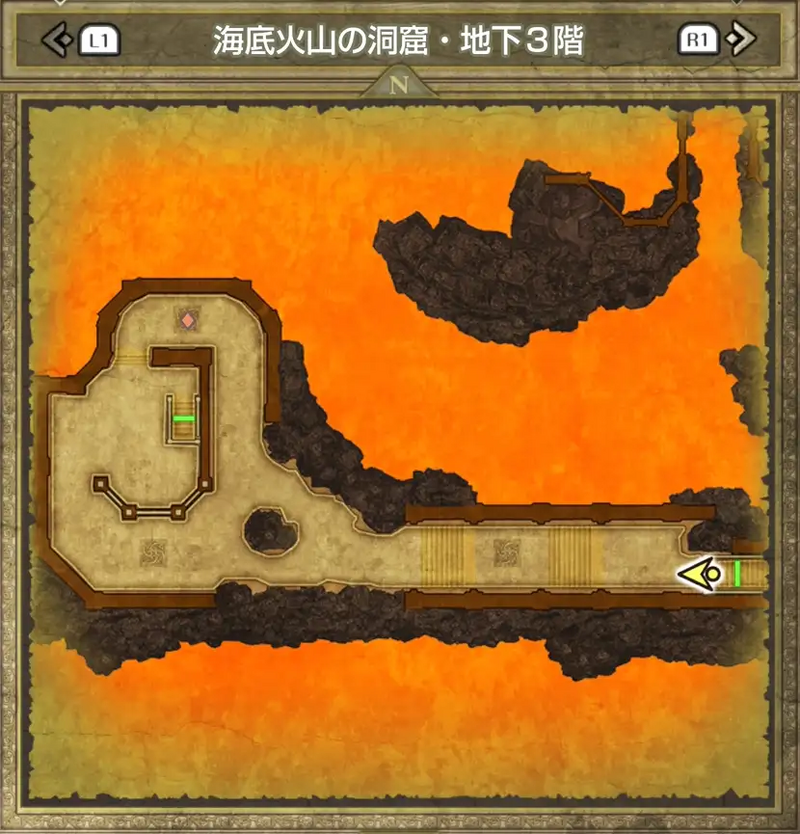 海底火山の洞窟・地下3階