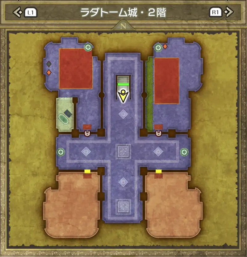 ラダトーム城・2階