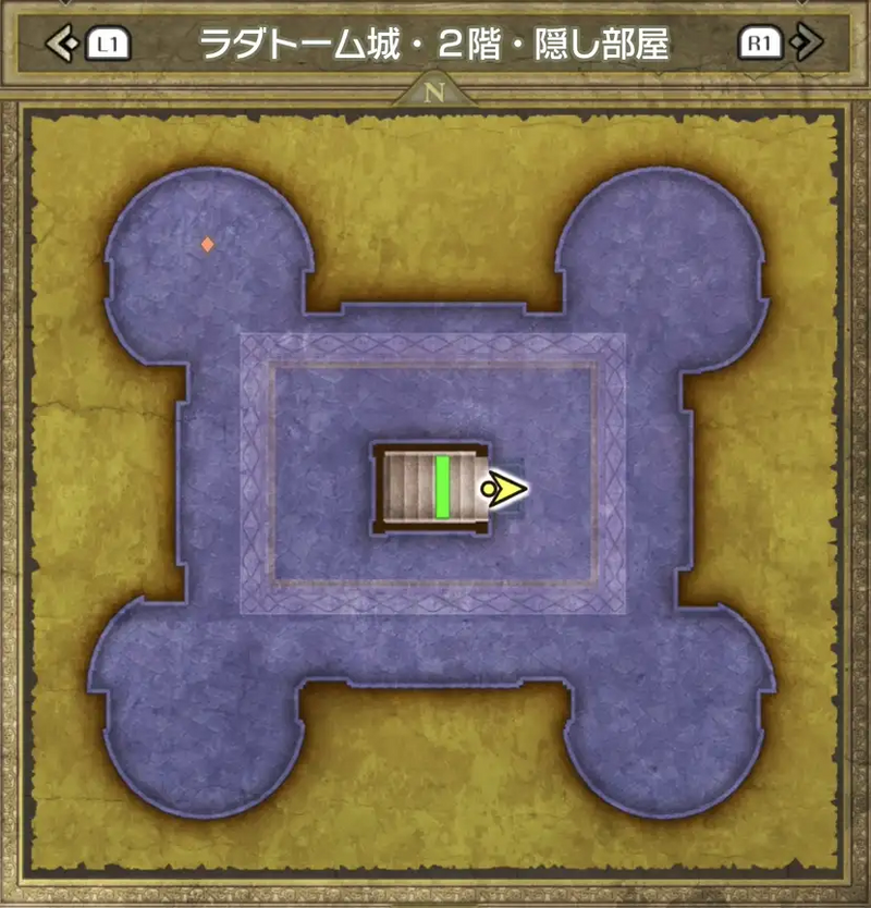 ラダトーム城・2階・隠し部屋