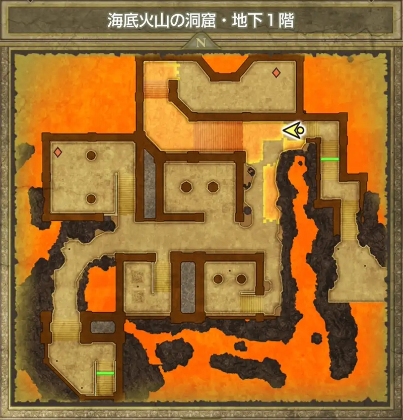 海底火山の洞窟・地下1階