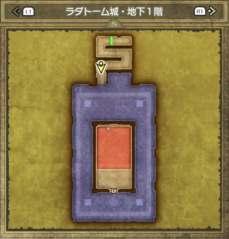 ラダトーム城・地下1階