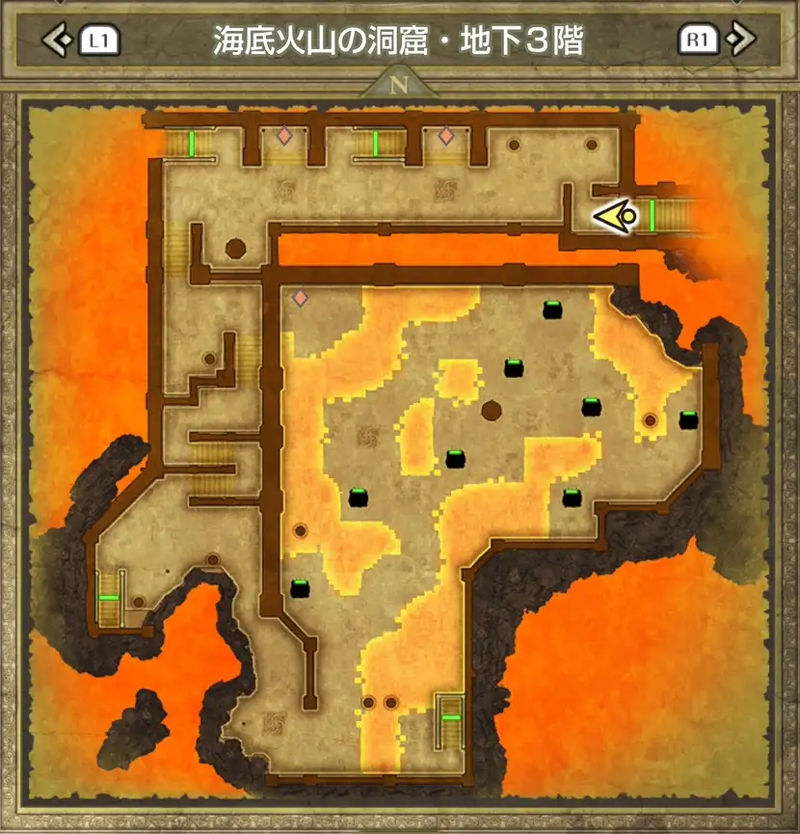 海底火山の洞窟・地下3階