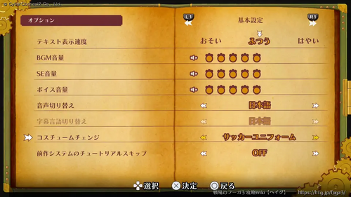 コスチュームチェンジのやり方の画像