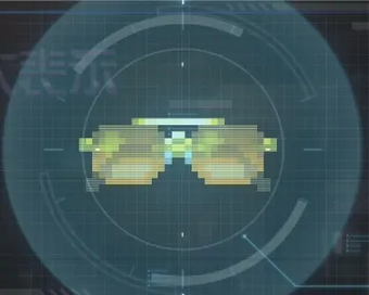 気合のサングラスの画像