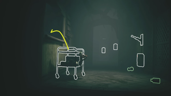 カートに乗って左上へ