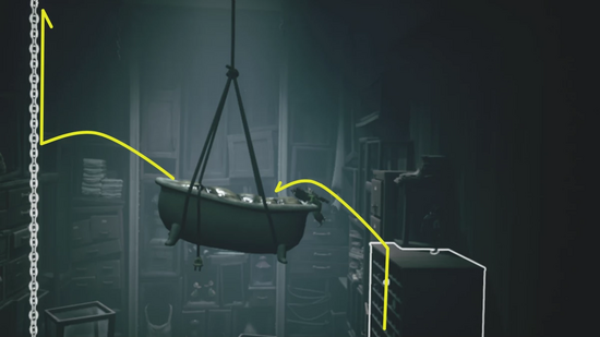 棚→バスタブ→鎖と進む。