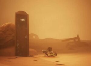 鏡から放り出される二人