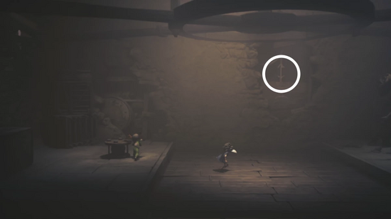 アローンで歯車を回し、ロゥで紐を切る