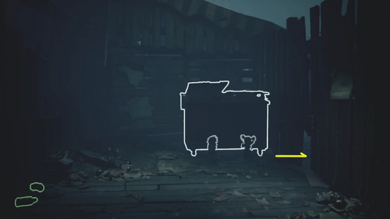 ダストボックスを押して隙間を抜ける