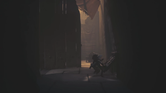 扉を持ち上げて先へ進む