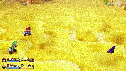 スナジローの攻撃パターン：地響きからの噛みつき