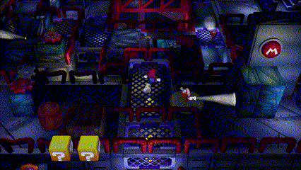 中央に向かい、タルの後ろに隠れてやり過ごす