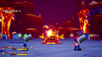 デロンゲルの攻撃：背後からの炎弾