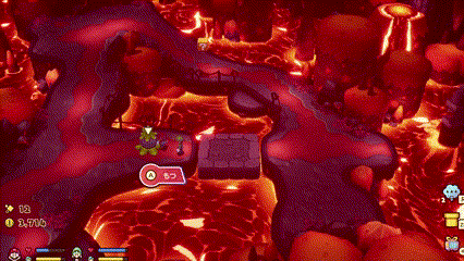 洞窟西側のマグマをせき止める