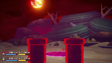 ゼツエンクッパの攻撃：土管と炎