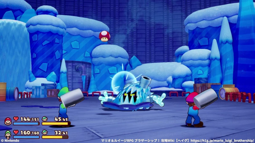 デロンゲルの攻撃：氷柱にまぎれてキノコも噴出