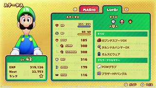 スナジローの倒し方：ルイージのステータスと装備例