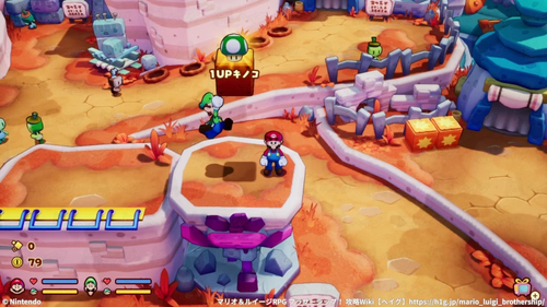 隠しブロックから1UPキノコ