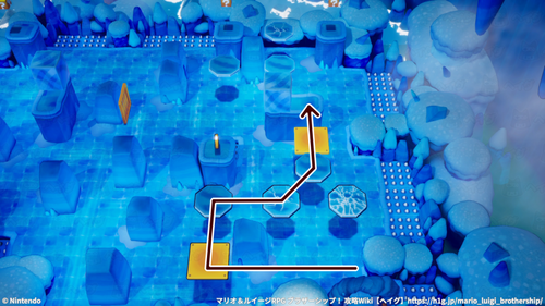 2つめの氷を下に落とす