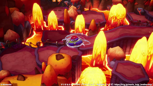 UFOスピンでマグマを越える