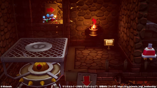 エレベーターの上の網から1.5階部分へ