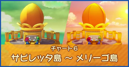 チャート6：サビレッタ島とメリーゴ島の島つなぎ