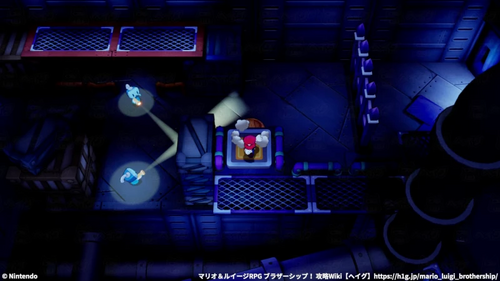 スイッチを踏んで柵を下ろす