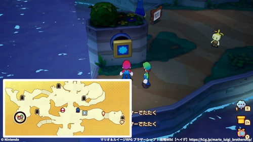 広場西のスイッチを叩いて街灯の明かりをつける