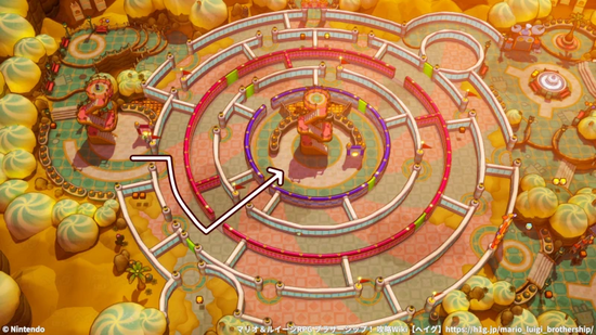 西の見晴らし台から中央へ