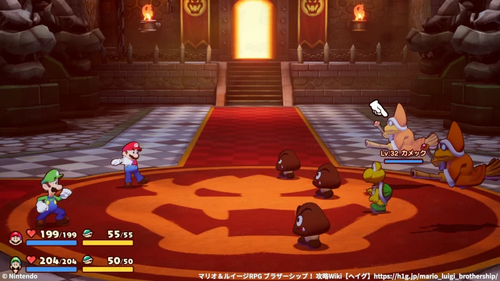 クッパ城に入るとバトルに突入