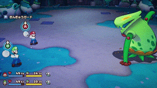 ガブンデスの攻撃パターン：ツタ突き出し（2回）