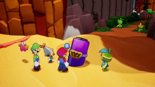 ハンマーでカプセルを叩く