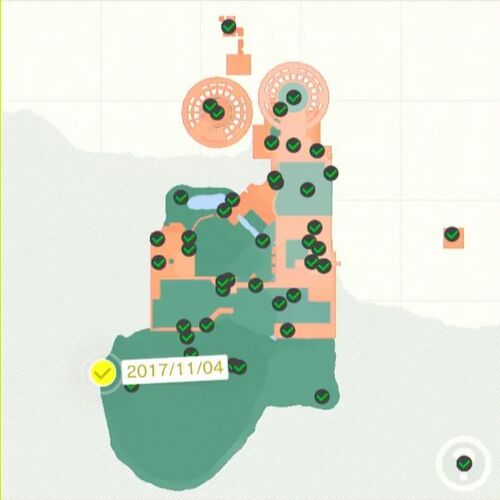 壁の上で 音符集め