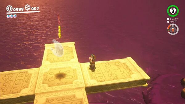 プロペラ柱の中心で