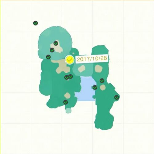 岩のアーチを とび降りて